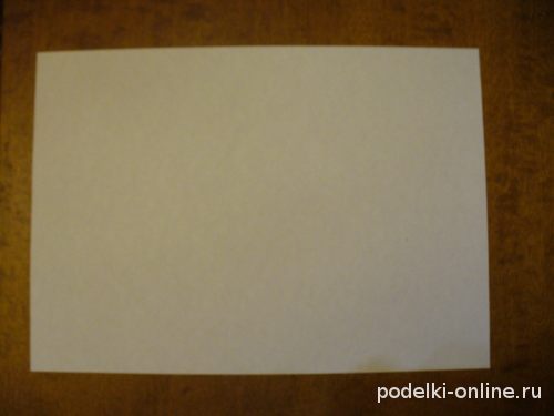 Основа поделки - лист бумаги A4