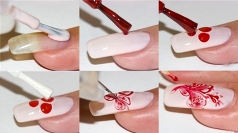 Как делаются узоры на ногтях с помощью иголки